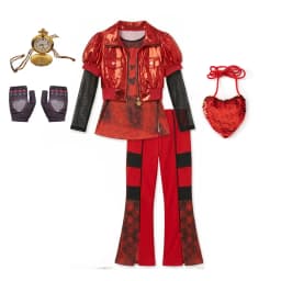 2026 Fancy Comedy Movie Role Play Rock Costume 3PCS Suit The Rising of Red Cosplay Clothing Set Kid Descendant Halloween Apparel