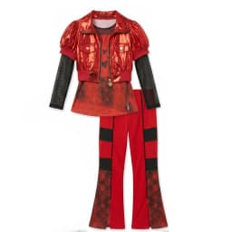 2026 Fancy Comedy Movie Role Play Rock Costume 3PCS Suit The Rising of Red Cosplay Clothing Set Kid Descendant Halloween Apparel