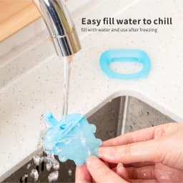 Freezable Baby Silicone Teething Toys – Cooling Relief for Babies 0-12 Months, BPA-Free, Water-Filled & Ice Teething Toys, Safe