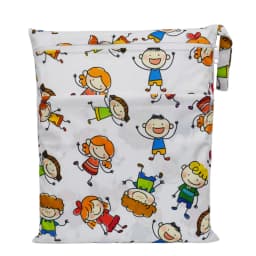 [Sigzagor] Wet Dry Bag With Two Zippered Baby Diaper Nappy Waterproof Reusable Washable