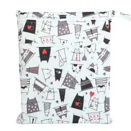 [Sigzagor] Wet Dry Bag With Two Zippered Baby Diaper Nappy Waterproof Reusable Washable