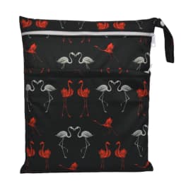 [Sigzagor] Wet Dry Bag With Two Zippered Baby Diaper Nappy Waterproof Reusable Washable