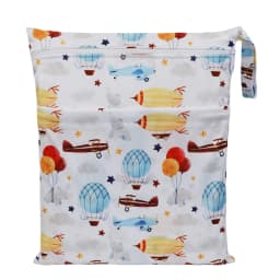 [Sigzagor] Wet Dry Bag With Two Zippered Baby Diaper Nappy Waterproof Reusable Washable