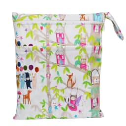 [Sigzagor] Wet Dry Bag With Two Zippered Baby Diaper Nappy Waterproof Reusable Washable