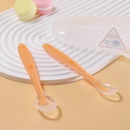 2 Pcs Baby Silicone Spoon Learning Spoon Set Stars Tableware Kids Soft Silicone Feeding Spoon Training Baby Reborn Silicone