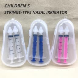 10ML Baby Nasal Syringe Set with 5 Silicone Heads Baby Nasal Aspirator Qucik Syringe Nose Cleaner Rinsing Tools for Infant Kids