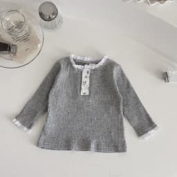 Autumn Fashion Newborn Baby Girls Clothes Comfort Solid Color Lace Long Sleeves Trendy Breathable Kids Girl Korean Style