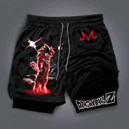 2026 New Dragon Ball Anime Goku Peripheral Printed Double-layer Shorts, Summer Men's Sport Loose Comfortable Breathable Pants