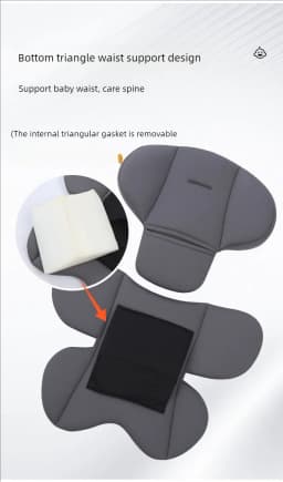 Infant Car Seat Inner Head Neck Body Support Cushion; Stroller Energy Bed Mattress; Mesh Breathable Liner; Neck Safety Liner