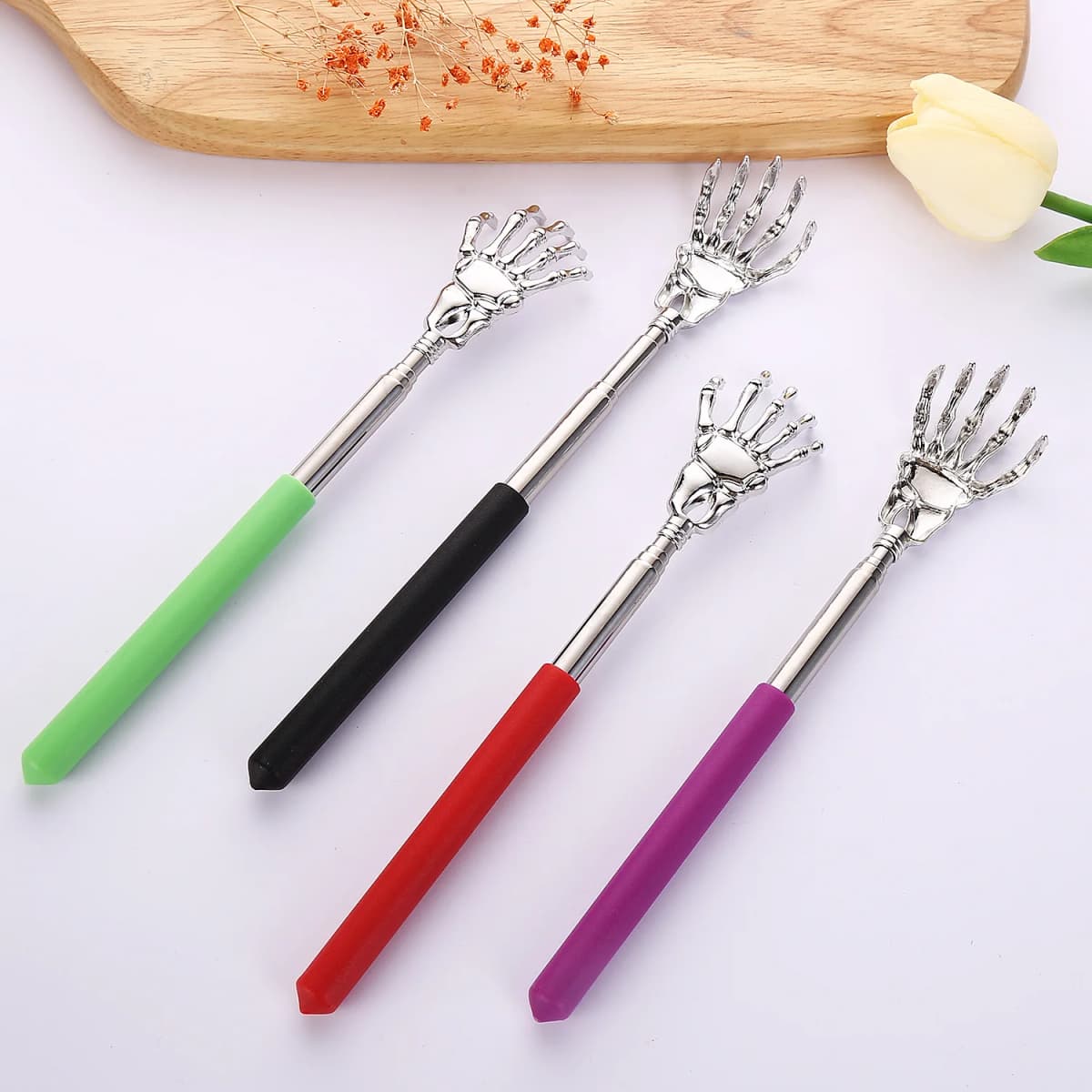 Extendable Massage Claw Back Scratcher Stainless Steel Claw Back Scraper Extendable Telescopic Itch Stick Health Products Hackle
