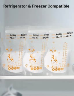 250ml 100pcs Breastmilk Storage Bag Self Standing Baby Food Storage Containers No Leak Milk Freezer Bags Safe Feed BPA Free