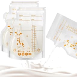 250ml 100pcs Breastmilk Storage Bag Self Standing Baby Food Storage Containers No Leak Milk Freezer Bags Safe Feed BPA Free