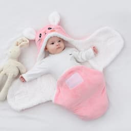 Soft Baby Sleeping Bags Warm Autumn and Winter Newborn Baby Wrap Blankets CartoonCocoon for babies Flannel Baby Sleepsack 0-9M