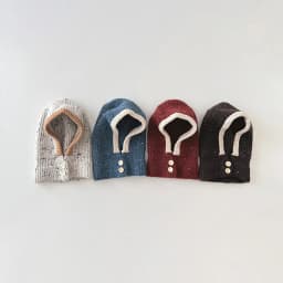 Kids Boys Girls Cold-proof One Piece Scarf Cap Winter Warm Solid Color Knitted Hood Beanie Boys Girls Balaclava Hat