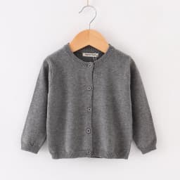Autumn Girls Clothes Baby Casual Cardigan Solid Open Stitch Boys Soft Coats Children Sweaters Toddler Knit Jackets Full Sleeve