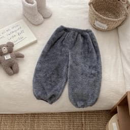 Solid Color Simple Casual Trousers Children's Home Clothes Autumn Winter Warm Plush Long Pant Baby Girls Boys Clothing Pants