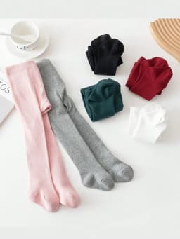 New Baby Girls Pantyhose Newborn Elastic Waist Solid Color Stockings Slim Fit Socks Tights for Casual Daily