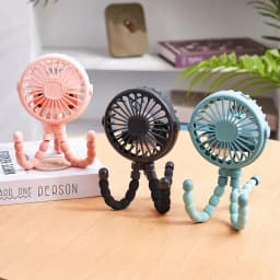 Multi Functional Student Baby Stroller Portable USB Rechargeable Lithium Battery Octopus Mini Fan