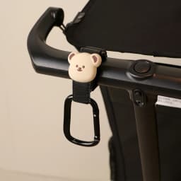 Baby Stroller Hooks Cute Cartoon Bear Bicycle Stroller Organizer Hook PU Leather Hooks for Hanging Baby Stroller Accessories