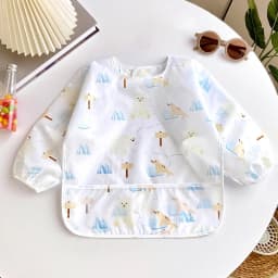 Waterproof Full Sleeve Baby Bibs Children Apron Long Sleeve Feeding Smock Kids Eating Breastplate Infant Scarf Clothing