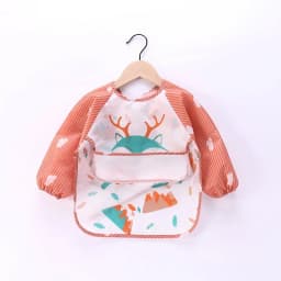 Waterproof Full Sleeve Baby Bibs Children Apron Long Sleeve Feeding Smock Kids Eating Breastplate Infant Scarf Clothing