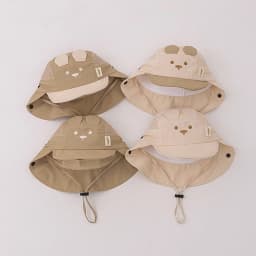 Summer Baby Hat Cartoon Bear Ear Embroidery Quick Dry Fisherman Hats for Boys Girls Neck Protection Kids Panama Hat Breathable