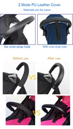 COLU KID® Baby Stroller Accessories PU Leather Protective Case Cover of Armrest and Handle for Babyzen Yoyo Yoyo2 Stroller