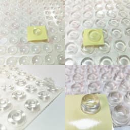 Transparent PVC Crash Pad Transparent Self-Adhesive Door Stopper Rubber Damping Bumper Cabinet Silicone Furniture Pad Protector