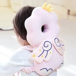 1Pc Baby Head Protection Pillow - Protective Backpack, Anti-Fall Head Pillow, Adjustable Baby Head Protection Pad, Comfortable, Cute Cartoon Design, Suitable for Baby Walking and Crawling