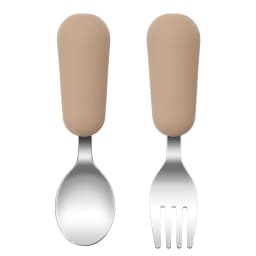 Color Kids 2PCS Stainless Steel Fork Spoon Baby Feeding Set Eco Friendly Toddler Utensil BPA Free Kids Dinnerware Baby Stuff