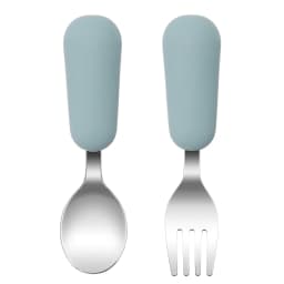 Color Kids 2PCS Stainless Steel Fork Spoon Baby Feeding Set Eco Friendly Toddler Utensil BPA Free Kids Dinnerware Baby Stuff