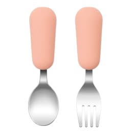 Color Kids 2PCS Stainless Steel Fork Spoon Baby Feeding Set Eco Friendly Toddler Utensil BPA Free Kids Dinnerware Baby Stuff