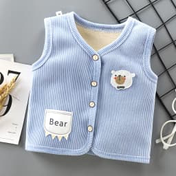 Kids Clothes Waistcoat Children's Vest Boy Girl Thicken Velvet Lining Keep Warm Jackets Vest Children's Clothing Autumn Winter