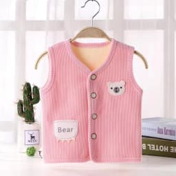 Kids Clothes Waistcoat Children's Vest Boy Girl Thicken Velvet Lining Keep Warm Jackets Vest Children's Clothing Autumn Winter