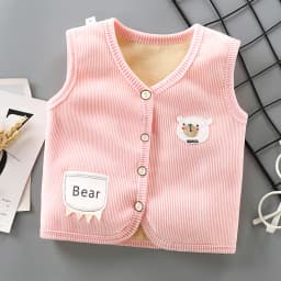 Kids Clothes Waistcoat Children's Vest Boy Girl Thicken Velvet Lining Keep Warm Jackets Vest Children's Clothing Autumn Winter