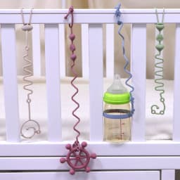 4pcs Adjustable Silicone Pacifier Chain, Teether Toys, Suitable for High Chair, Crib, Baby Gifts,beige