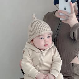 Cute Baby Knitted Pullover Cap 3-24M Kids Solid Color Woolen Hat Boys Girls Toddler Winter Warm Crochet Bonnet Children Beanies