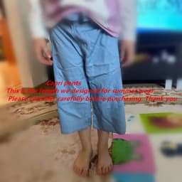 New Fashion Children Wide Leg Pants Summer Casual Thin Chiffon Cropped Trousers For Teenager Girls Clothes 2 4 6 8 10 Years