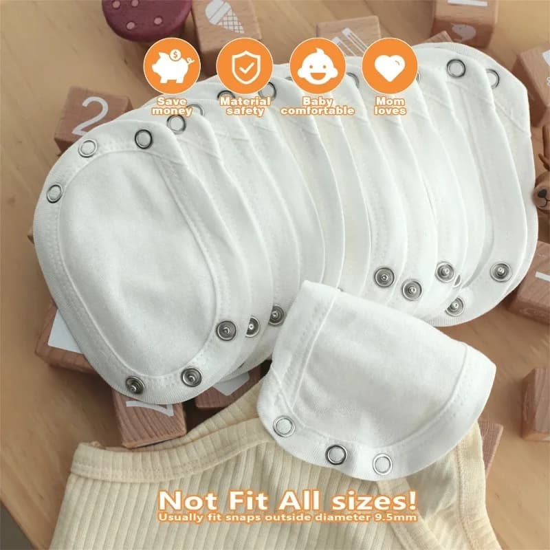 2/4/6/8/10pcs Baby Bodysuit Extender for Baby Kids Romper Crotch Extenter Bodysuit Diaper