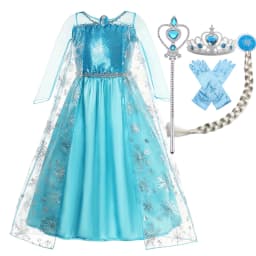 Elsa Anna Snow Queen Dress for Girls Princess Costume Birthday Halloween Christmas Carnival Outfit Kids Cosplay 2-8Y Vestido