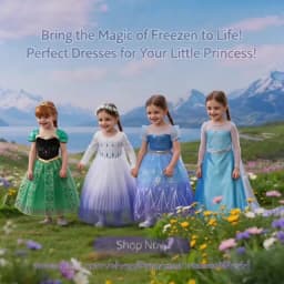 Elsa Anna Snow Queen Dress for Girls Princess Costume Birthday Halloween Christmas Carnival Outfit Kids Cosplay 2-8Y Vestido