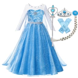 Elsa Anna Snow Queen Dress for Girls Princess Costume Birthday Halloween Christmas Carnival Outfit Kids Cosplay 2-8Y Vestido