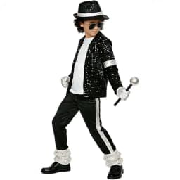 Boys Michael Pop Star Jackson Halloween Cosplay Costume Carnival Stage Performance Clothes Hip Hop Dance Outfit