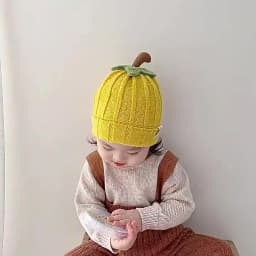 Winter Baby Knitted Hat Cute Pumpkin Toddler Beanies 6-36 Months Boy Girl Thick Woolen Warm Crochet Bonnet Children Pullover Cap