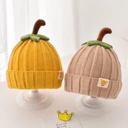 Winter Baby Knitted Hat Cute Pumpkin Toddler Beanies 6-36 Months Boy Girl Thick Woolen Warm Crochet Bonnet Children Pullover Cap