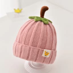 Winter Baby Knitted Hat Cute Pumpkin Toddler Beanies 6-36 Months Boy Girl Thick Woolen Warm Crochet Bonnet Children Pullover Cap