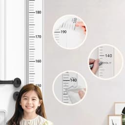 2M Adhesive Wall Growth Chart Removable Children's Growth Height Chart Wall Height Measurement Card for Home Nursery & Office