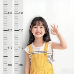 2M Adhesive Wall Growth Chart Removable Children's Growth Height Chart Wall Height Measurement Card for Home Nursery & Office