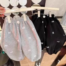 2026 Children Pant Spring and Autumn Hot Sale Good Quality Girl's Harem Pants Korean Printed Bows Baby Girl's Straight Pant