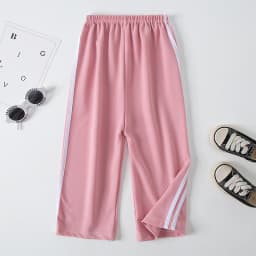 Summer CHILDREN'S Thin Wide-leg Pants Boys and Girls Color Leisure Sports Straight Pants Comfortable Pants.